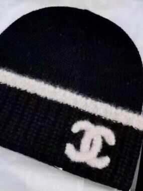 Chanel Black Knit Beanie